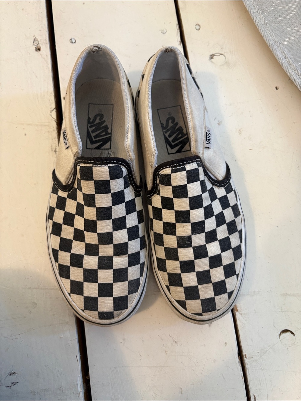 Vans Kids Slip-On Sneakers - Black & White Checkerboard